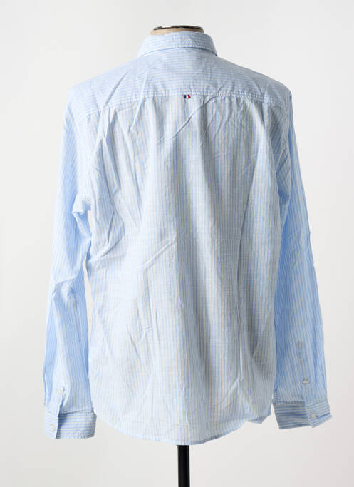 Chemise manches longues imprimé rayures bleu LE TEMPS DES CERISES homme