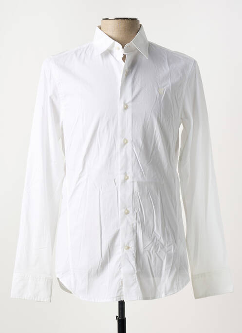 Chemise manches longues tissage popeline blanc G STAR homme