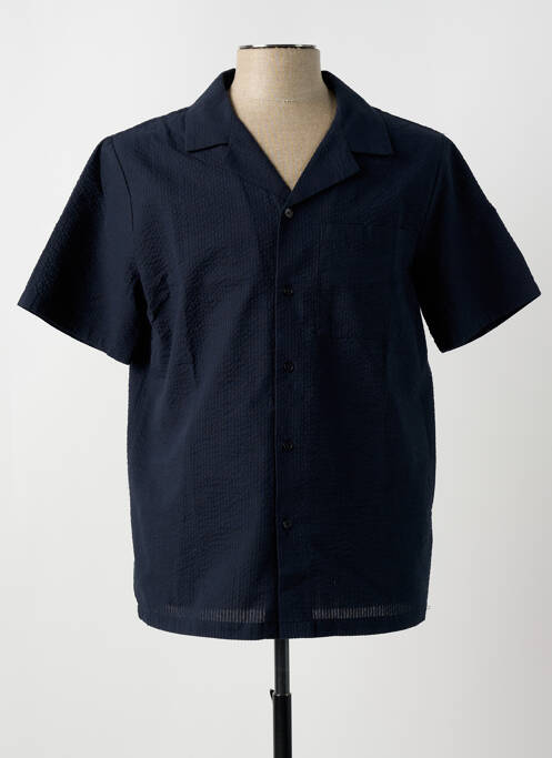 Chemise manches courtes bleu LE TEMPS DES CERISES pour homme