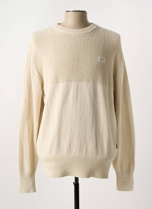 Pull maille souple et aérée manches longues beige G STAR homme