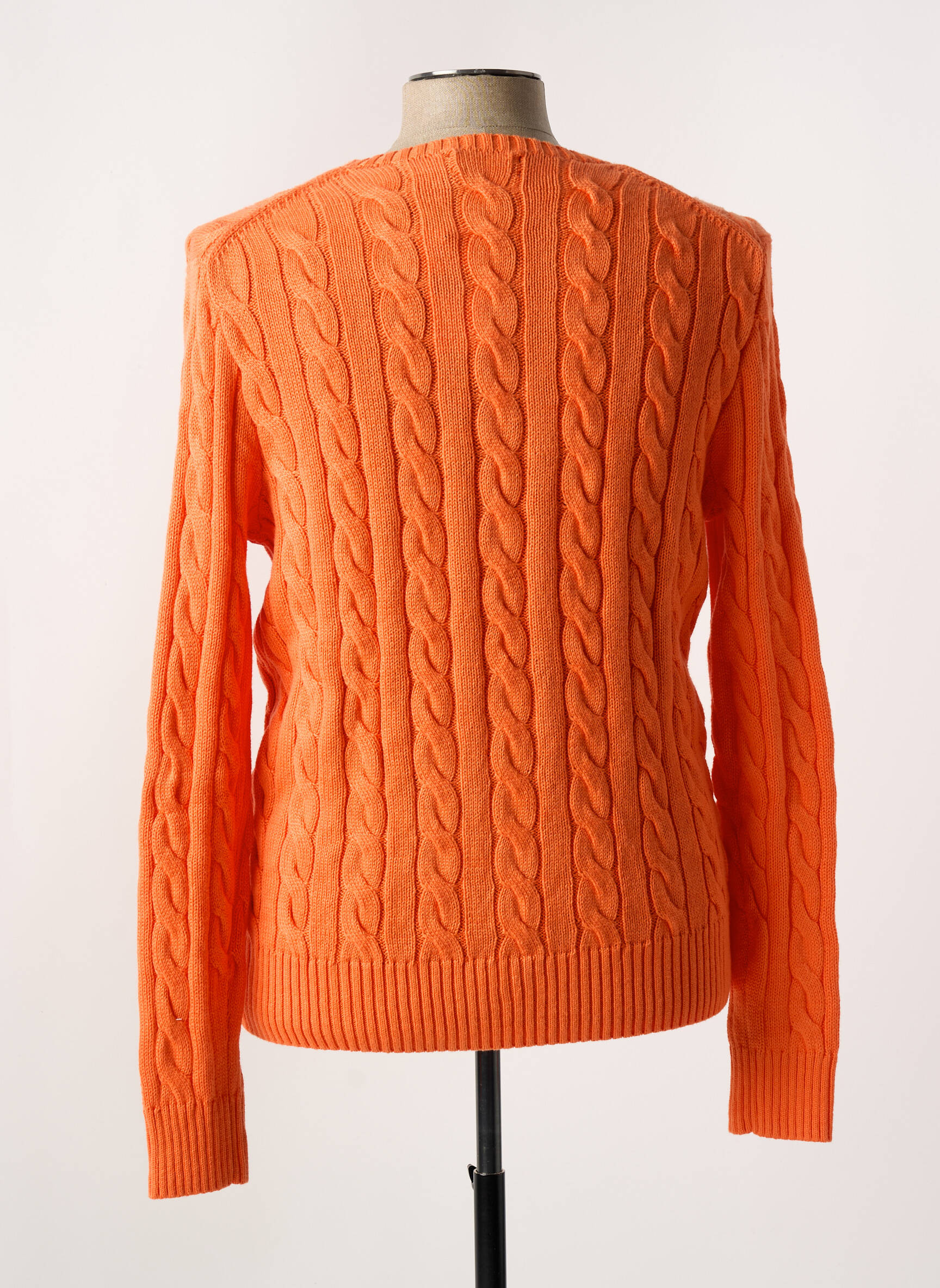 Pull Maille Torsadée Orange Ralph Lauren Homme 2651193-orange Modz