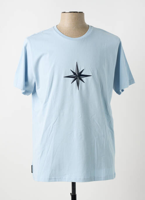 T-shirt bleu DOUBLEHOOD pour homme