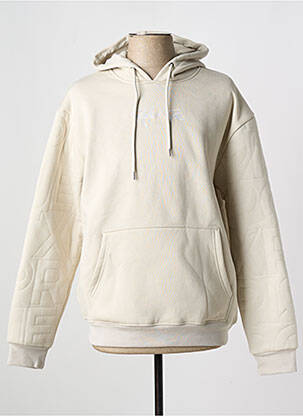 Sweat-shirt à capuche broderie manches longues beige PROJECT X PARIS homme
