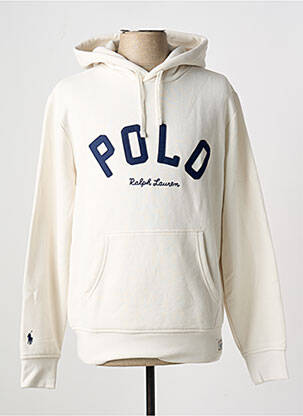 Sweat-shirt à capuche broderie manches longues beige RALPH LAUREN homme