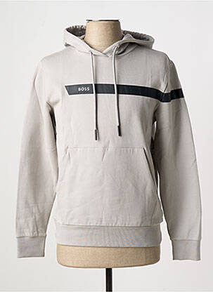 Sweat-shirt à capuche poches manches longues gris HUGO BOSS homme
