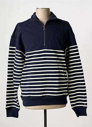 Pull resserrée sur le bas manches longues bleu TOMMY HILFIGER femme
