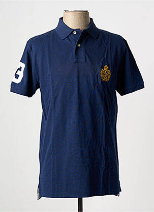 Polo broderie manches courtes bleu RALPH LAUREN homme