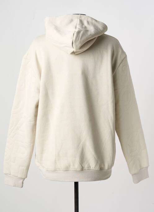 Sweat-shirt à capuche broderie manches longues beige PROJECT X PARIS homme