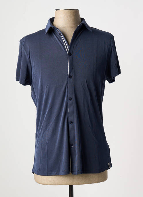 Chemise manches courtes bleu SUN VALLEY pour homme
