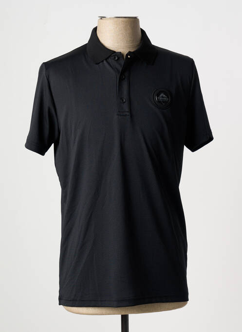 Polo noir HELVETICA pour homme