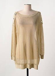 Pull tunique col rond manches longues or LIU JO femme