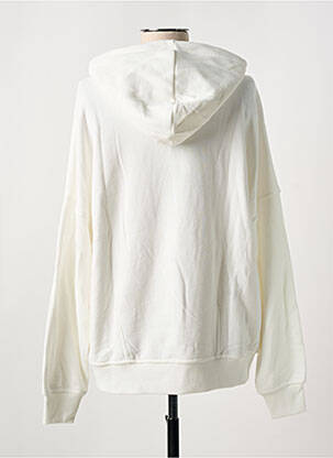 Sweat-shirt à capuche sérigraphie floquée manches longues blanc RAGWEAR femme