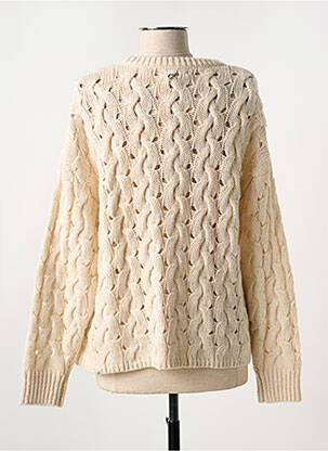 Pull coupe droite manches longues beige GUESS femme