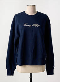 Sweat-shirt broderie manches longues bleu TOMMY HILFIGER femme