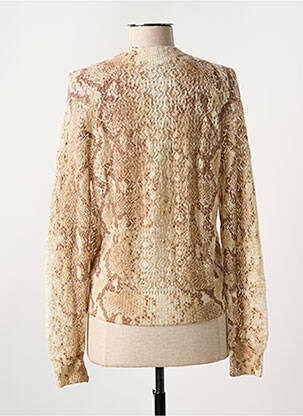 Pull coupe cintrée manches longues marron GUESS femme