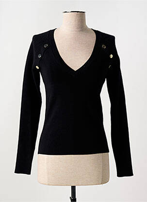 Pull coupe cintrée manches longues noir LIU JO femme