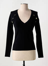 Pull coupe cintrée manches longues noir LIU JO femme