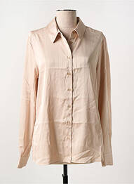 Chemisier coupe droite manches longues beige GUESS femme