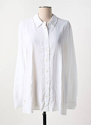 Chemisier tissage crêpe manches longues blanc TOMMY HILFIGER femme