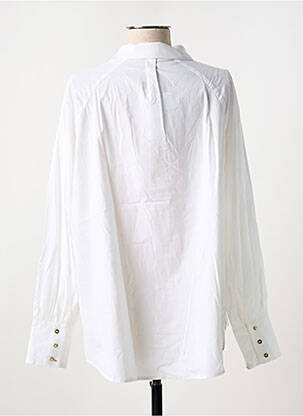 Chemisier coupe droite manches longues blanc LPB femme