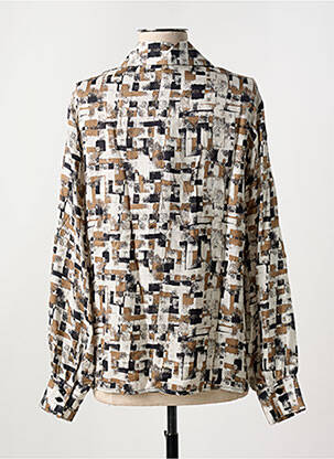 Chemisier imprimé fantaisie manches longues marron LIU JO femme