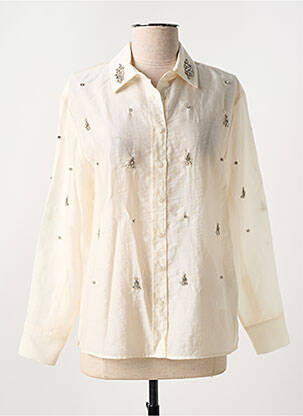 Chemisier coupe droite manches longues beige SALSA femme