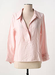 Blouse poignets boutonnés avec fente manches longues rose SALSA femme
