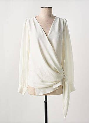 Blouse poignets boutonnés avec fente manches longues blanc SOYACONCEPT femme