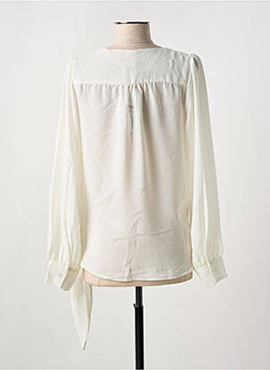 Blouse poignets boutonnés avec fente manches longues blanc SOYACONCEPT femme