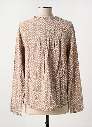 Chemisier tissage crêpe manches longues marron RAGWEAR femme