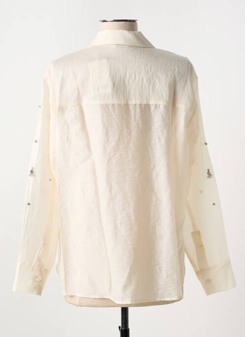 Chemisier coupe droite manches longues beige SALSA femme