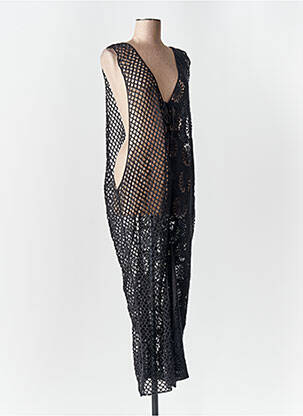 Robe de plage tissage crochet noir DESIGUAL femme