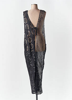Robe de plage tissage crochet noir DESIGUAL femme