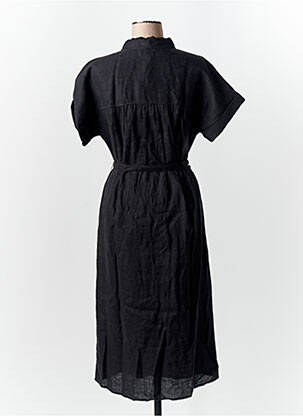 Robe mi-longue manches courtes manches courtes noir TOMMY HILFIGER femme