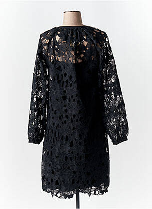 Robe mi-longue manches longues manches longues noir SOYA femme