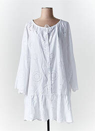 Robe mi-longue manches longues manches longues blanc IMPERIAL femme