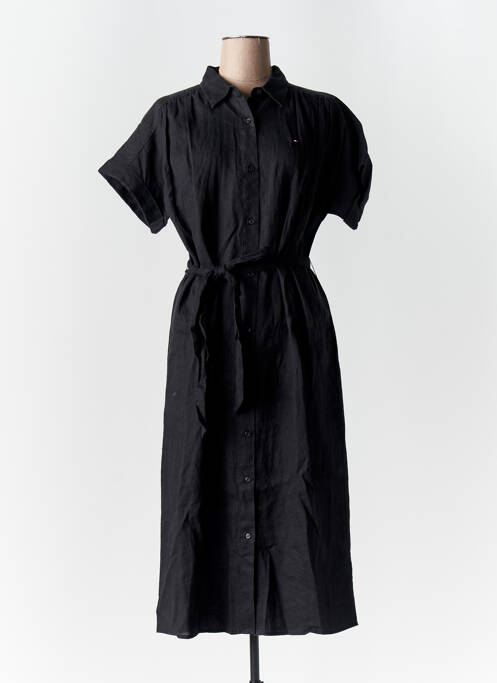 Robe mi-longue noir TOMMY HILFIGER pour femme