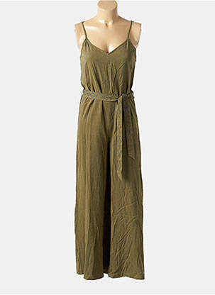 Combi-pantalon fines bretelles fines bretelles vert FREEMAN T.PORTER femme