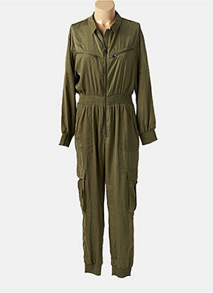 Combi-pantalon col chemisier manches longues vert FREEMAN T.PORTER femme