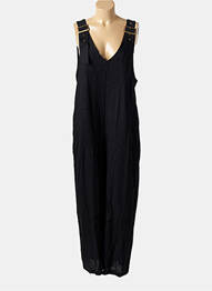Combi-pantalon sans manche sans manche noir FREEMAN T.PORTER femme