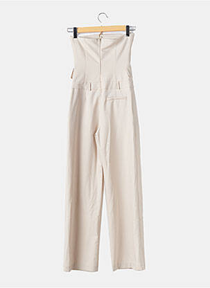 Combi-pantalon fermeture zippée au dos sans manche beige IMPERIAL femme