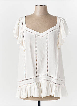 Blouse manches courtes manches courtes blanc LE TEMPS DES CERISES femme