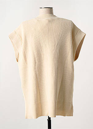 Pull coupe droite sans manche beige LIU JO femme
