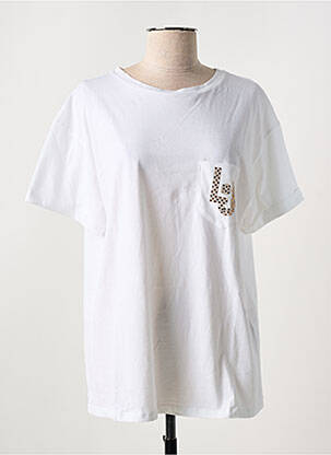 T-shirt coupe droite manches courtes blanc LIU JO femme