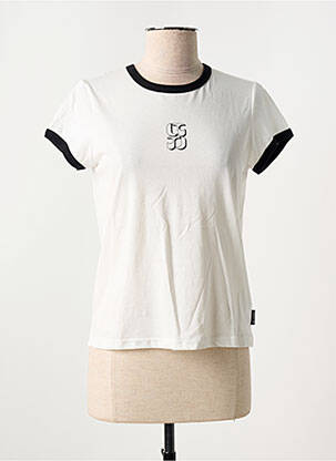 T-shirt imprimé fantaisie manches courtes beige LE TEMPS DES CERISES femme