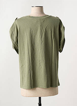 T-shirt stretch manches courtes vert FREEMAN T.PORTER femme