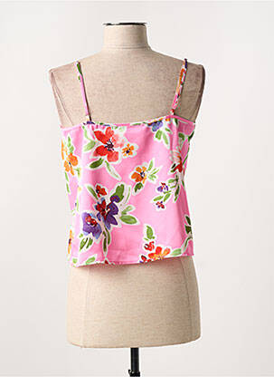 Top tissage crêpe fines bretelles rose SALSA femme