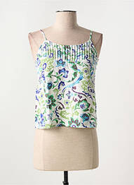 Top col carré fines bretelles bleu SALSA femme