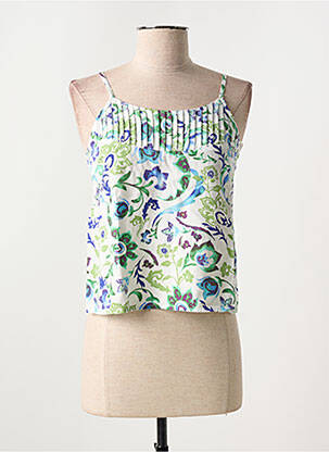 Top col carré fines bretelles bleu SALSA femme
