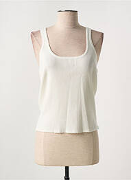 Pull coupe cintrée fines bretelles beige MOLLY BRACKEN femme